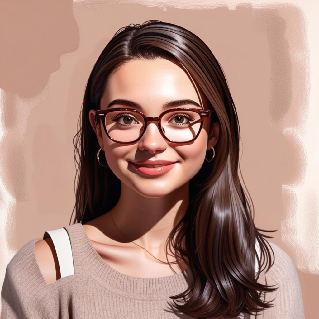 Avatar d'une jeune femme avec lunette brune