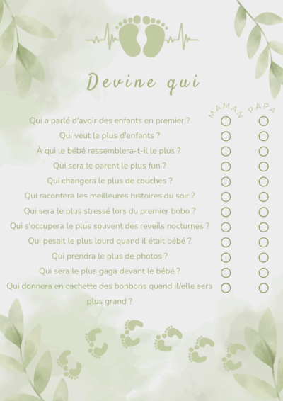 Livrets de jeux spécial Baby Shower à imprimer – Image 4
